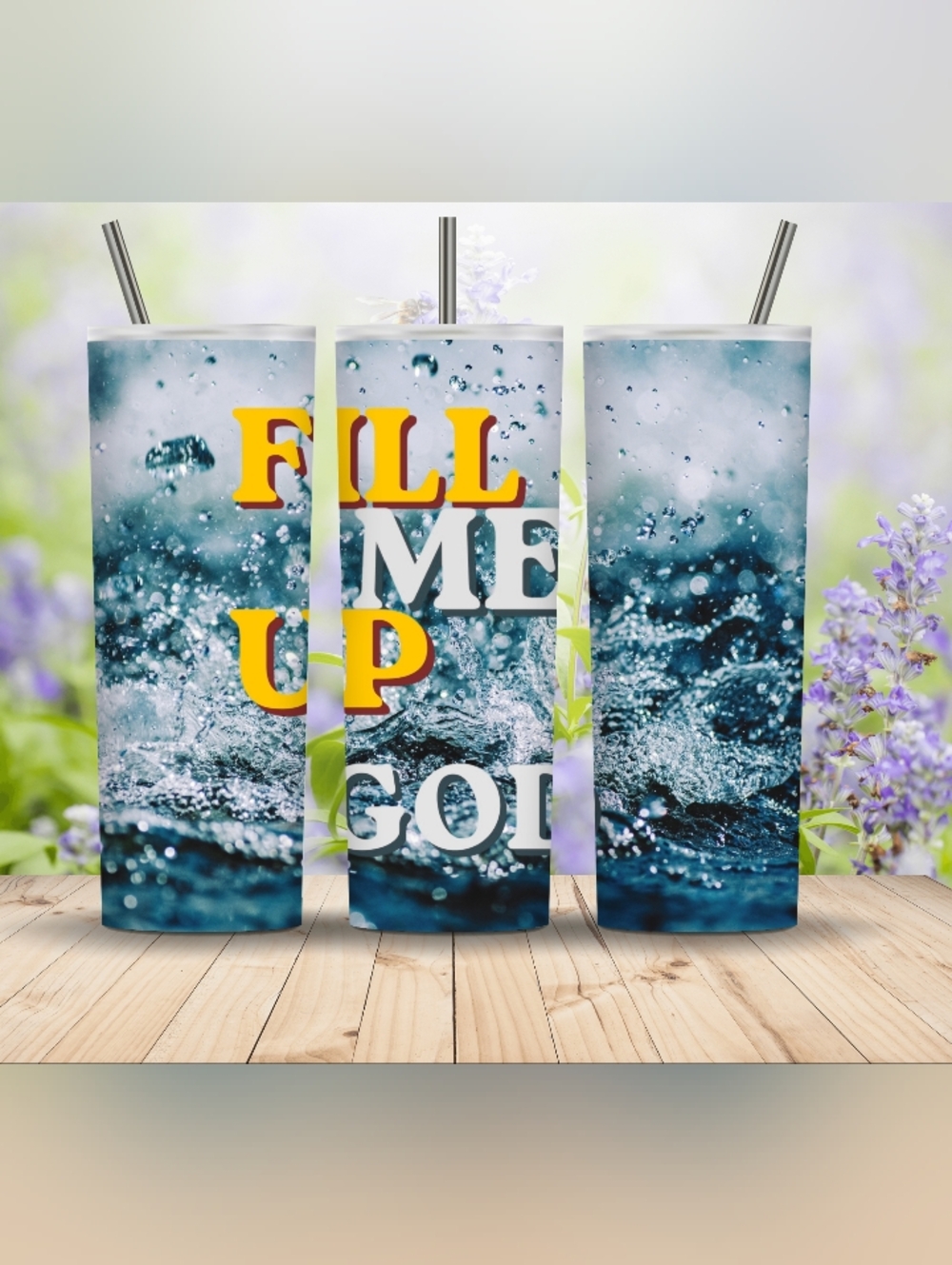 Personalized "Fill Me Up God" 20oz Tumbler